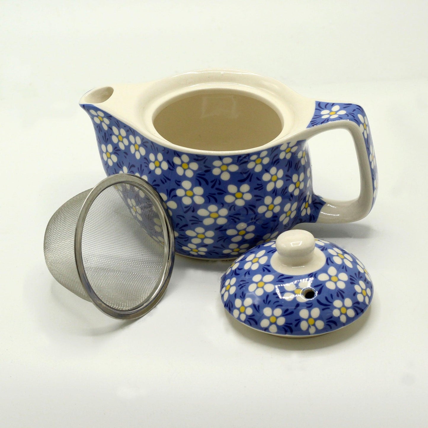 Small Herbal Teapot - Blue Daisey - DuvetDay.co.uk