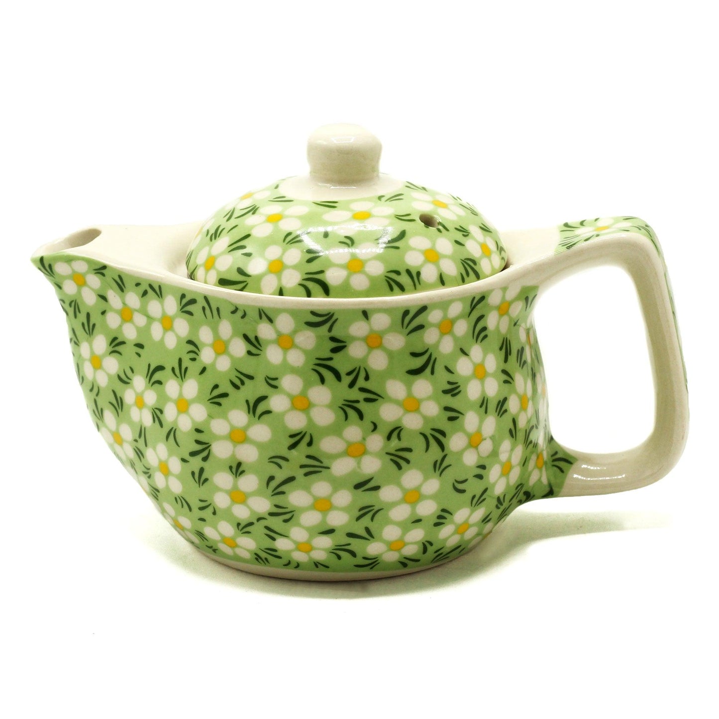 Small Herbal Teapot - Green Daisey - DuvetDay.co.uk