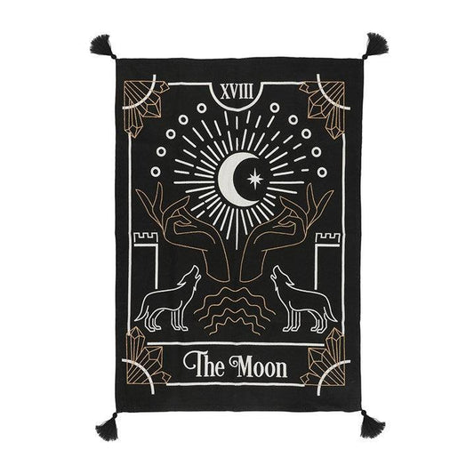 Small Moon Tarot Card Wall Tapestry - DuvetDay.co.uk