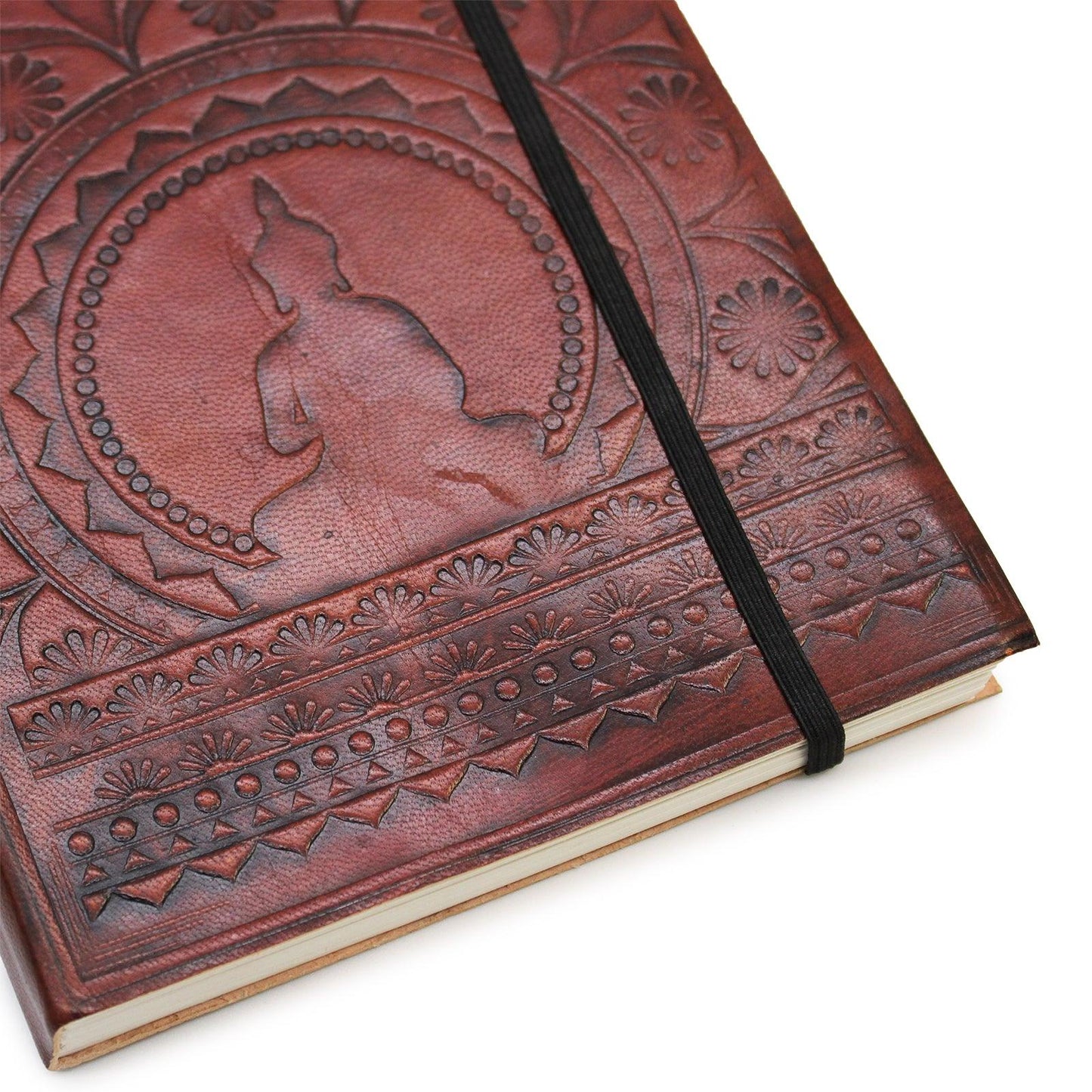 Small Notebook with strap - Tibetan Mandala - DuvetDay.co.uk