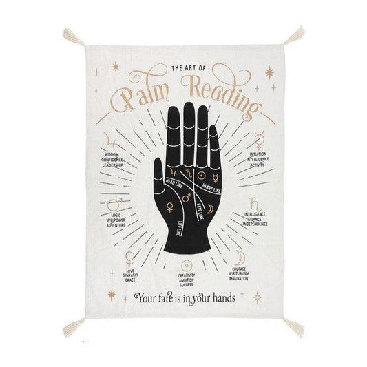 Small Palm Reading Wall Tapestry - DuvetDay.co.uk