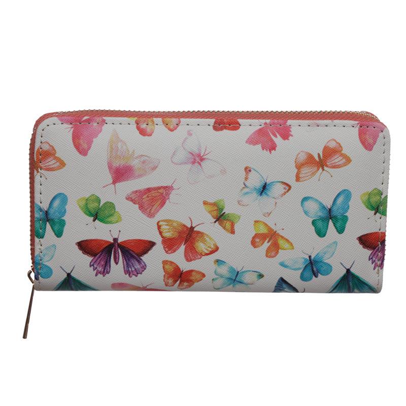 Small Zip Around Wallet - Butterfly House - DuvetDay.co.uk