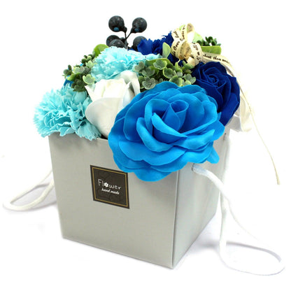 Soap Flower Bouquet - Blue Wedding - DuvetDay.co.uk