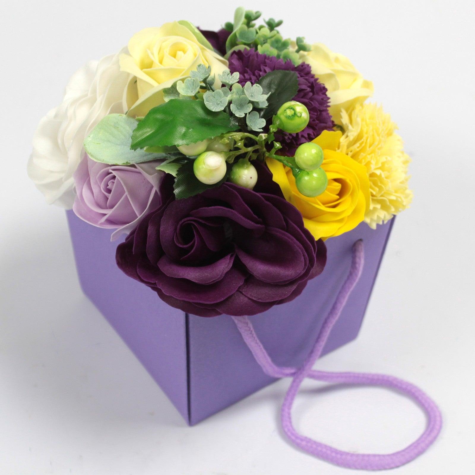 Soap Flower Bouquet - Purple Flower Garden - DuvetDay.co.uk