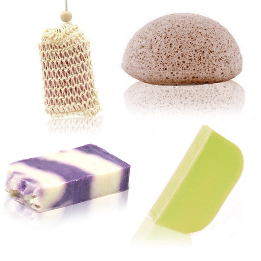 Soap, Solid Shampoo & Sponge Set - DuvetDay.co.uk