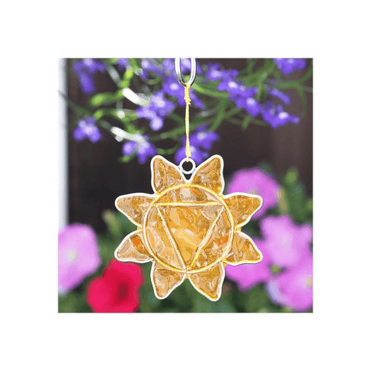 Solar Plexus Chakra Symbol Mini Suncatcher - DuvetDay.co.uk