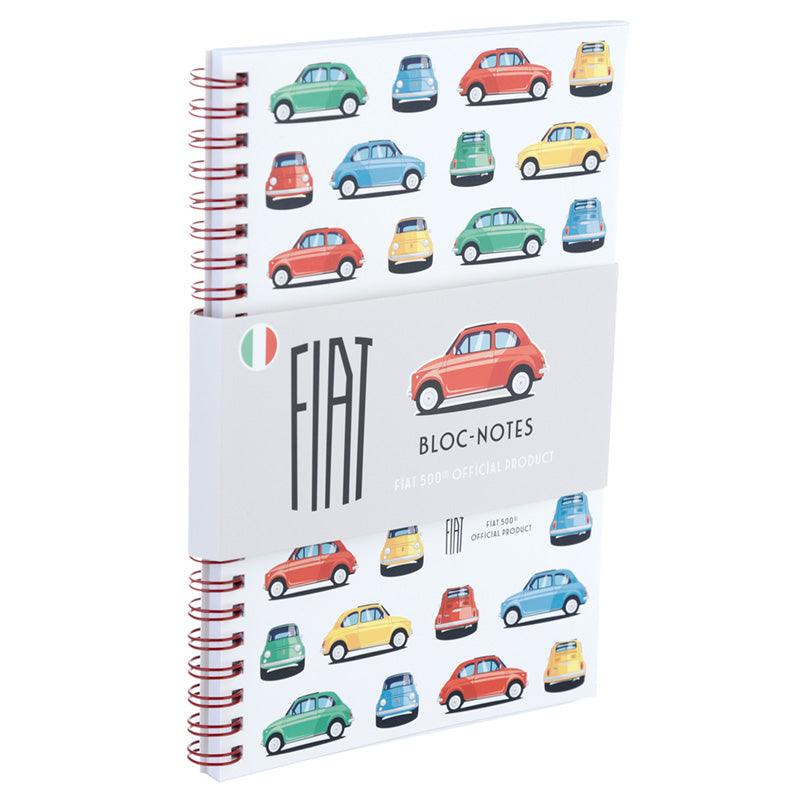 Spiral Bound A5 Lined Notebook - Retro Fiat 500 - DuvetDay.co.uk
