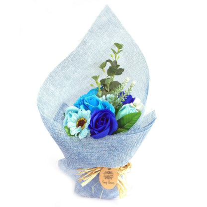 Standing Soap Flower Bouquet - Blue - DuvetDay.co.uk