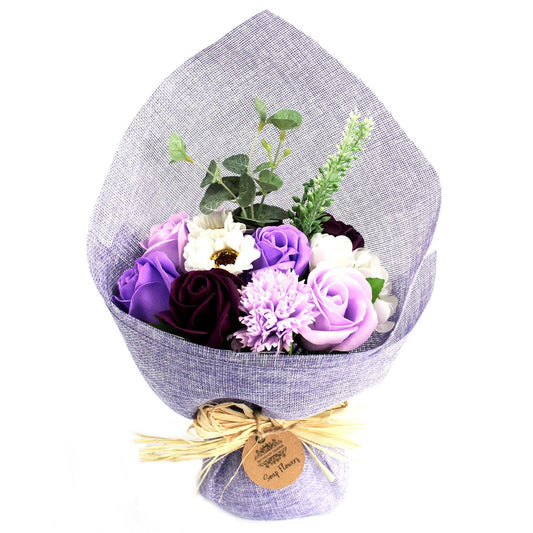 Standing Soap Flower Bouquet - Purple - DuvetDay.co.uk