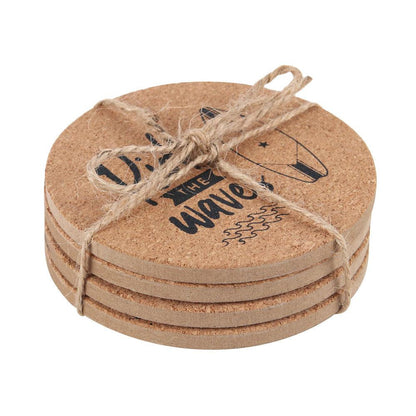 Surf's Up Cork Coaster Set - DuvetDay.co.uk