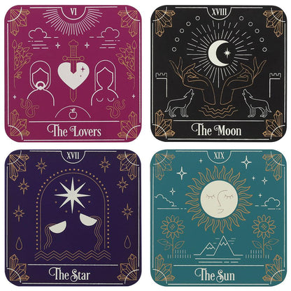 Tarot Card Coaster Set - DuvetDay.co.uk