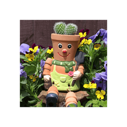 Terracotta Pot Man Planter - DuvetDay.co.uk