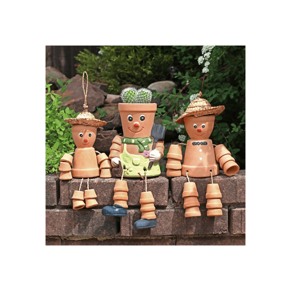 Terracotta Pot Man Planter - DuvetDay.co.uk