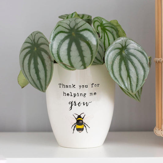 Thank You For Helping Me Grow Ceramic Plant Pot - DuvetDay.co.uk