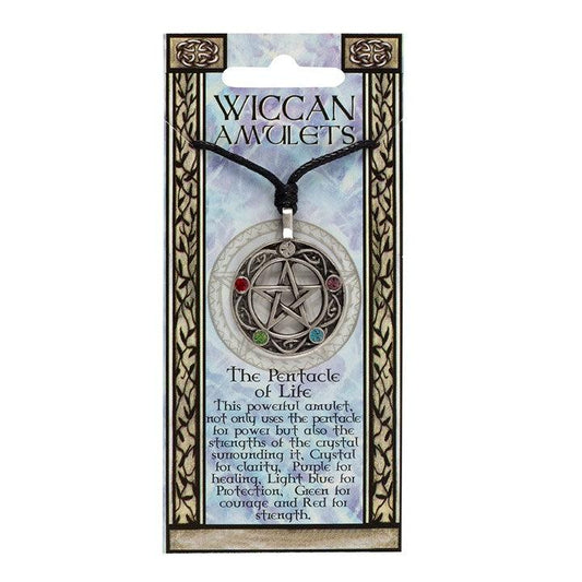 The Pentacle of Life Wiccan Amulet Necklace - DuvetDay.co.uk