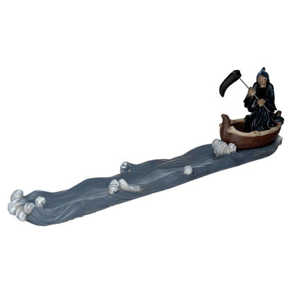 The Reaper Ferryman of Death Ash Catcher Incense Stick Burner - DuvetDay.co.uk