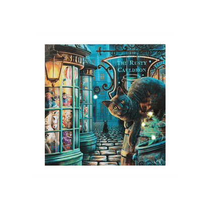 The Rusty Cauldron Light Up Canvas Plaque by Lisa Parker - DuvetDay.co.uk