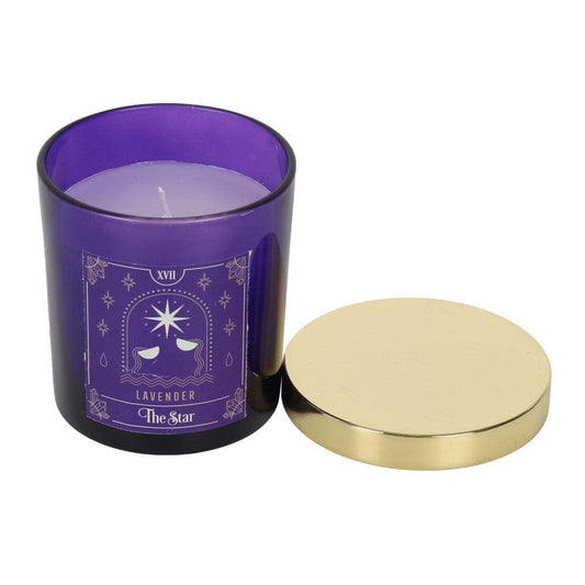 The Star Lavender Tarot Candle - DuvetDay.co.uk