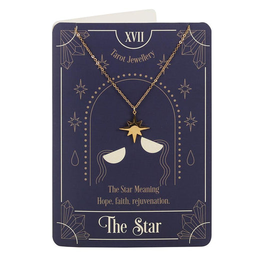 The Star Tarot Necklace on Greeting Card - DuvetDay.co.uk