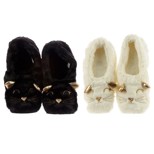 Toesties Heat Wheat Pack Warmer Slippers - Feline Fine Cat - DuvetDay.co.uk
