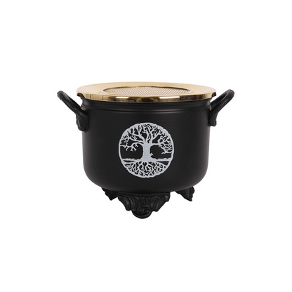 Tree of Life Cauldron Resin Incense Burner - DuvetDay.co.uk