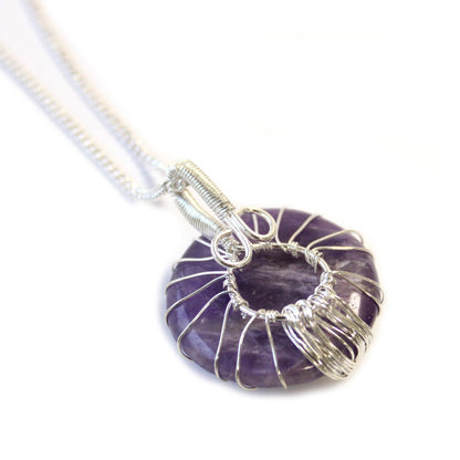 Tree of Life Gemstone Necklace - Amethyst - DuvetDay.co.uk