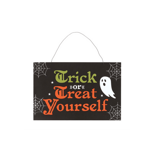 Trick or Treat Yourself Hanging Sign - DuvetDay.co.uk