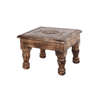 Triple Moon Altar Table with Detailed Border - DuvetDay.co.uk
