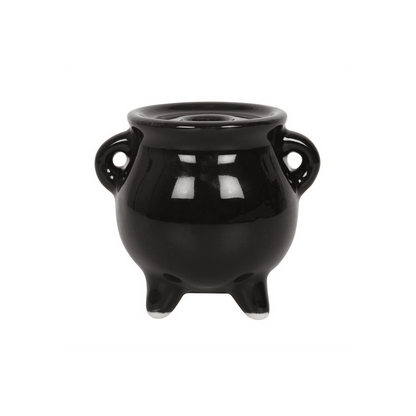 Triple Moon Cauldron Ceramic Incense Holder - DuvetDay.co.uk