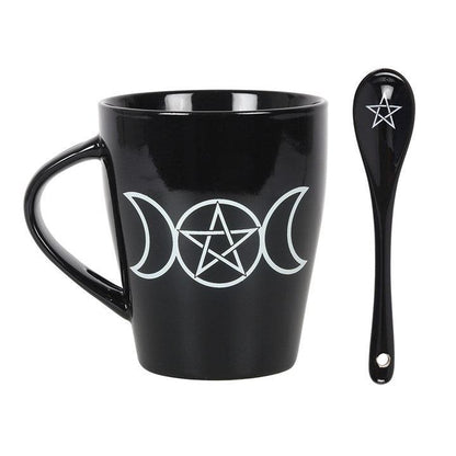 Triple Moon Mug and Spoon Set - DuvetDay.co.uk