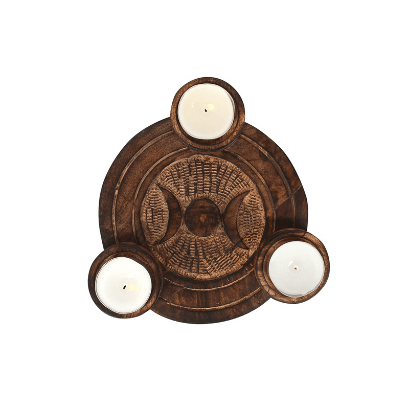 Triple Moon Tealight Candle Holder - DuvetDay.co.uk