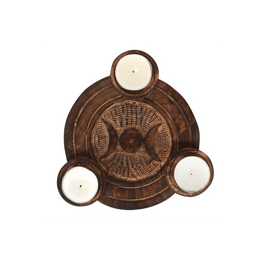 Triple Moon Tealight Candle Holder - DuvetDay.co.uk