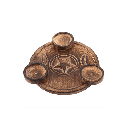 Triple Moon Tealight Candle Holder - DuvetDay.co.uk