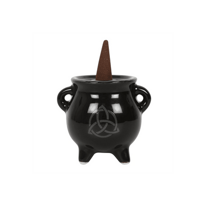 Triquetra Cauldron Ceramic Incense Holder - DuvetDay.co.uk