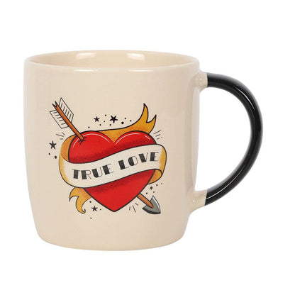 True Love Tattoo Heart Mug - DuvetDay.co.uk