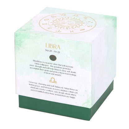 Libra Sweet Jasmine Gemstone Zodiac Candle - DuvetDay.co.uk