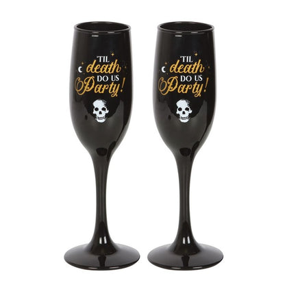 Til Death Do Us Party Champagne Flute Set - DuvetDay.co.uk