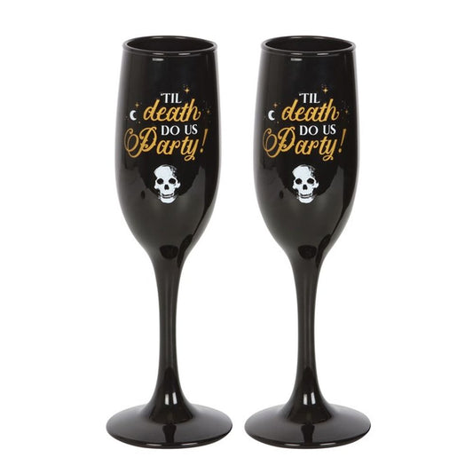 Til Death Do Us Party Champagne Flute Set - DuvetDay.co.uk