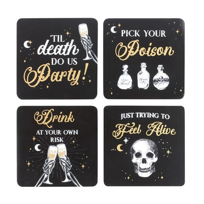 Til Death Do Us Party Coaster Set - DuvetDay.co.uk