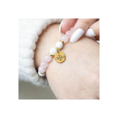 Self Love Rose Quartz Crystal Essential Oil Bracelet