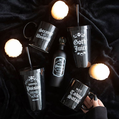 Goth Juice Plastic Tumbler with Straw - DuvetDay.co.uk