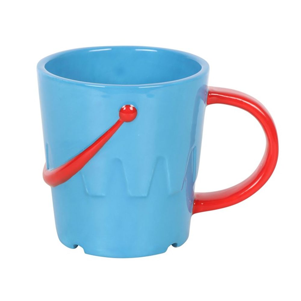 Bucket Shaped Ceramic Mug with Spade Spoon - DuvetDay.co.uk