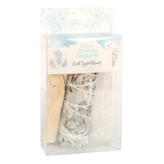 Smudge Kit with Clear Quartz Crystal - DuvetDay.co.uk