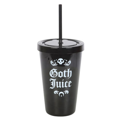 Goth Juice Plastic Tumbler with Straw - DuvetDay.co.uk