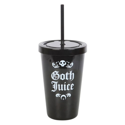 Goth Juice Plastic Tumbler with Straw - DuvetDay.co.uk