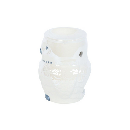 Owl Shaped Iridescent Oil Burner and Wax Warmer