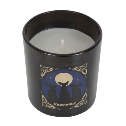 'Moon Gazing Hares' Friendship Candle by Lisa Parker - DuvetDay.co.uk
