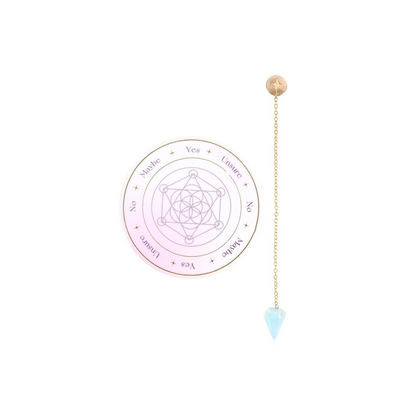Opalite Pendulum Divination Kit - DuvetDay.co.uk