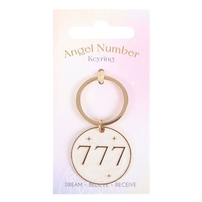 777 Angel Number Keyring - DuvetDay.co.uk
