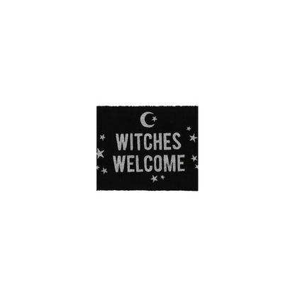 Black Witches Welcome Doormat - DuvetDay.co.uk